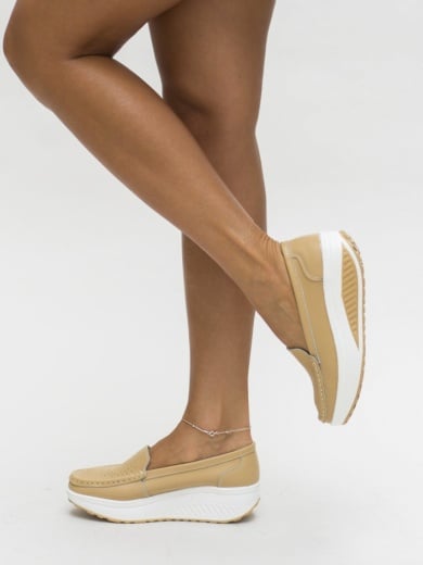 Pantofi Casual Musta Bej