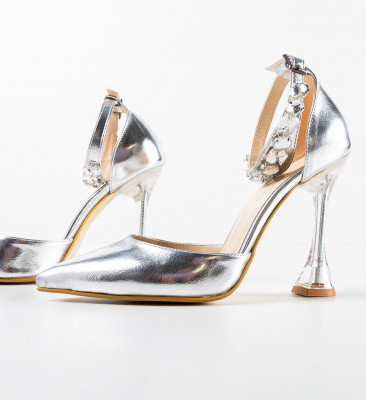 Pantofi dama Clare Argintii