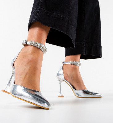 Pantofi dama Mydek Argintii