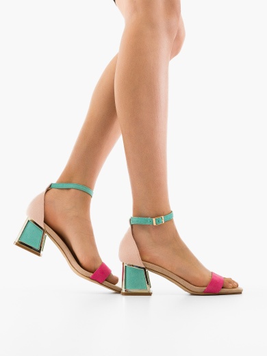 Sandale cu toc Bryan Fuchsia