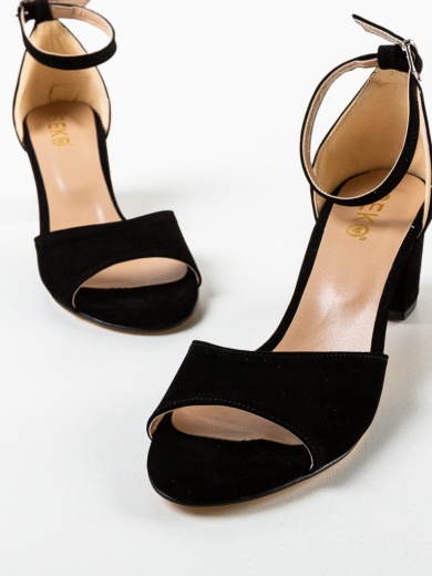 Sandale cu toc Miko Negre