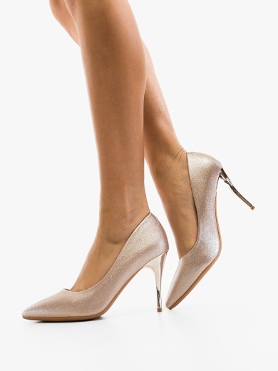 Pantofi cu toc Danube Roze