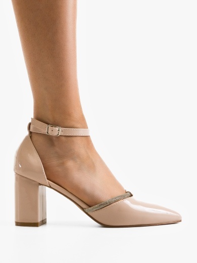 Pantofi dama cu toc Delores Beige