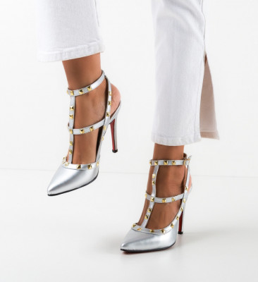 Pantofi dama Habile Argintii 2