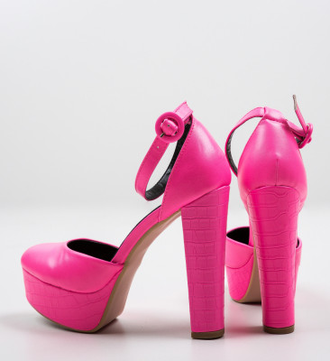 Pantofi Krista Roz Neon