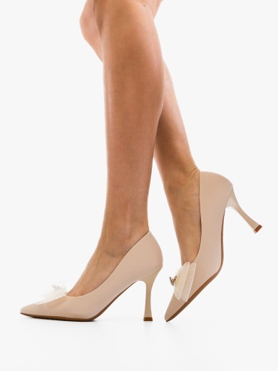 Pantofi stiletto dama Liama Bej