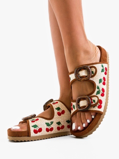 Papuci dama Leskus Camel