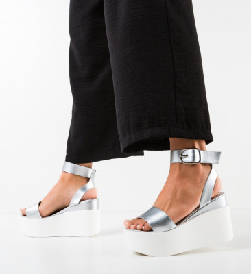 Sandale dama Delos Argintii