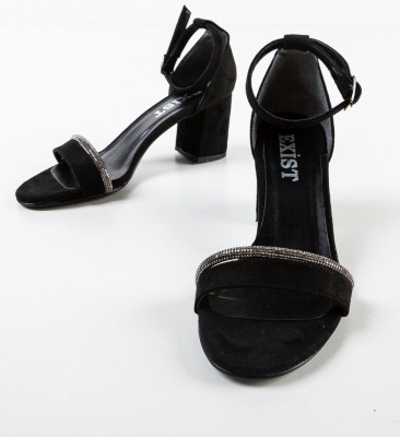 Sandale cu toc Papyto Negre