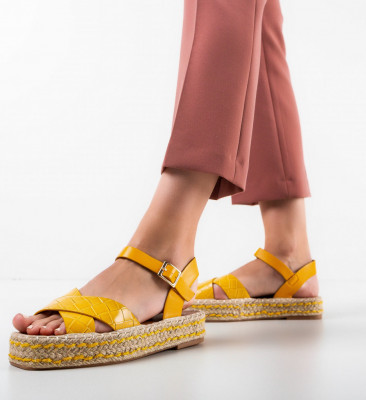 Sandale dama Kimora Galbene