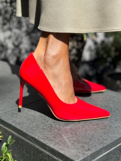 Pantofi stiletto dama Neybar Rosii