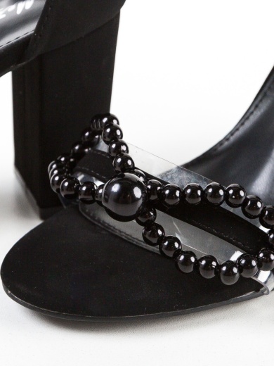 Sandale cu toc Perla Negre