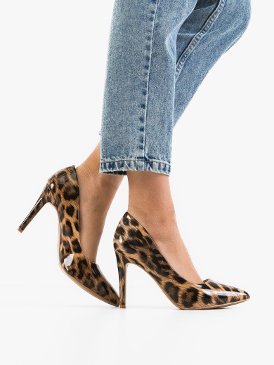Pantofi stiletto dama Azaan Animal Print