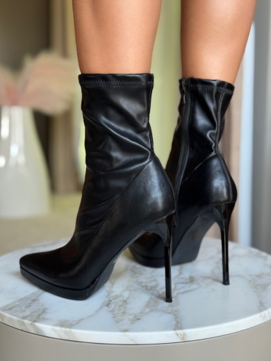 Botine dama Scarl Negre