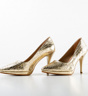 Pantofi dama Poreni Aurii 2