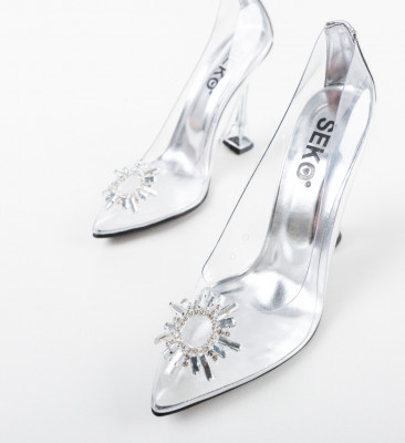 Pantofi Soleil Argintii