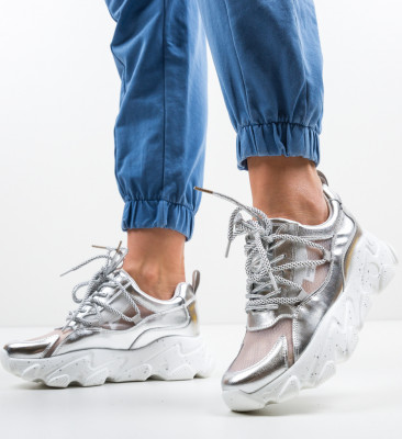 Pantofi Sport Megas Argintii