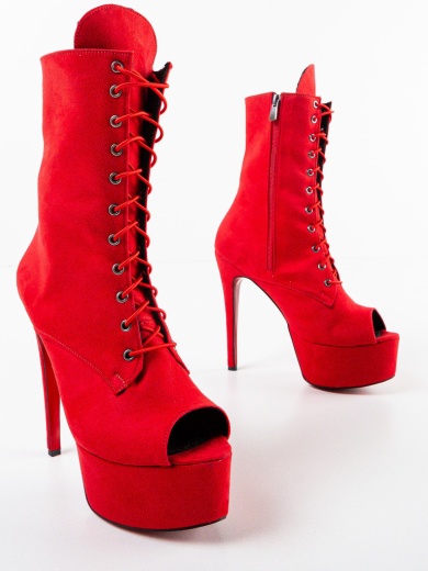 Botine dama Raxing Rosii