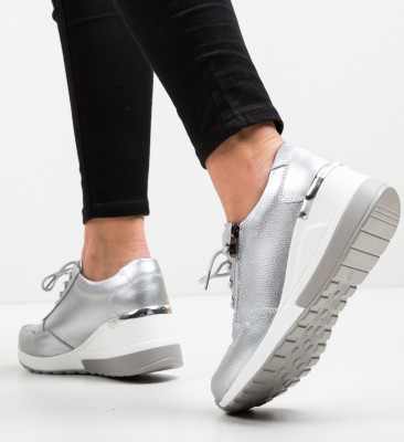 Pantofi Casual Conar Argintii