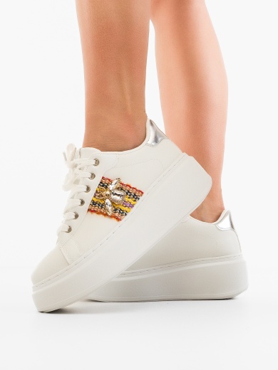 Sneakers dama Wayne Argintii