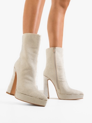 Botine dama Iram Argintii