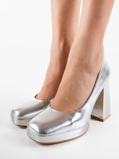 Pantofi dama Violet Argintii