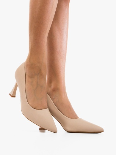Pantofi stiletto dama Lorans Bej