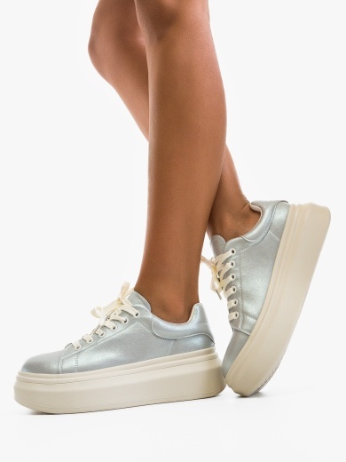 Sneakers dama Nart Argintii