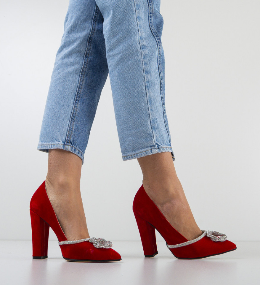 Обувки Amintire Червени