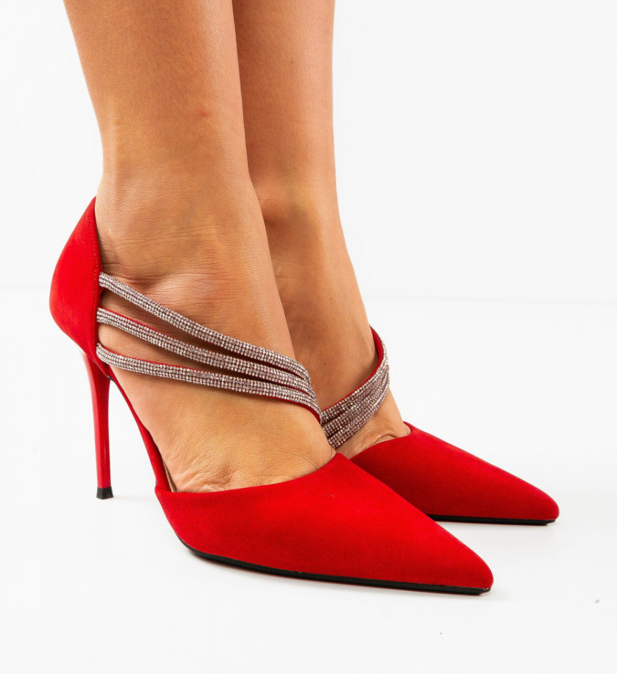 Обувки Irmina Червени