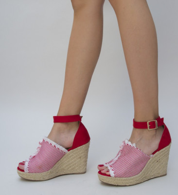 Обувки на Платфрома Ясио Червени