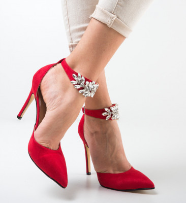 Обувки Jene Червени