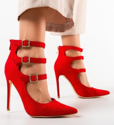 Обувки Lane Червени