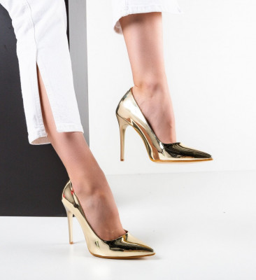 Обувки Lindan Златни