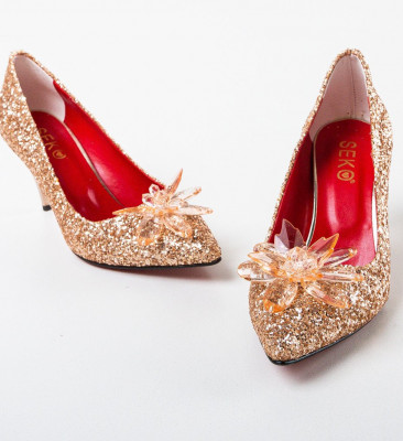 Обувки Miria Златни