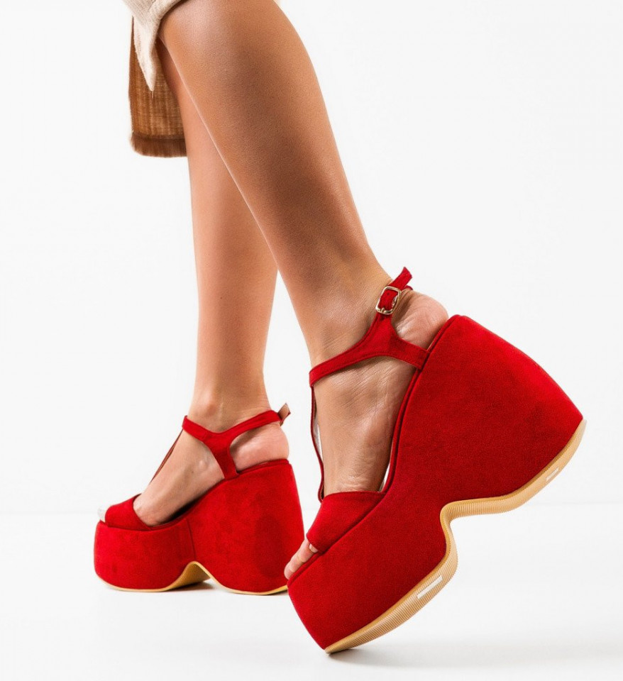 Ženske sandale Agapia Crvene
