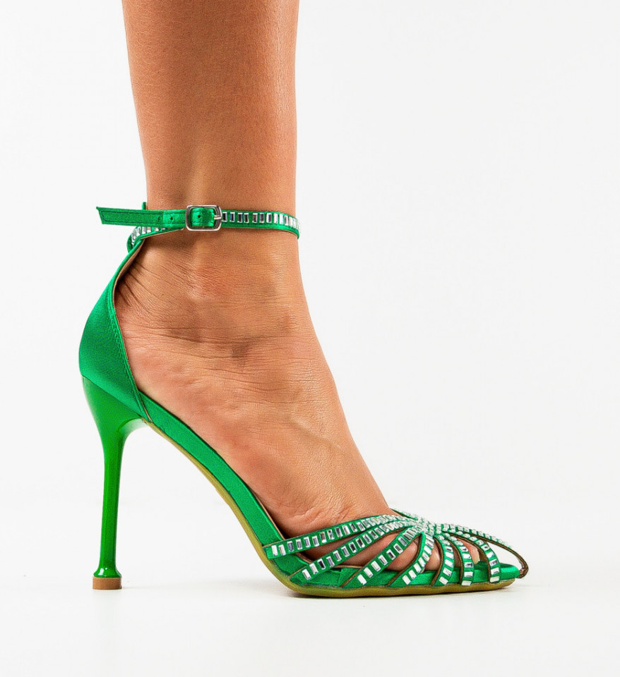 Ženske sandale Castellano Zelene