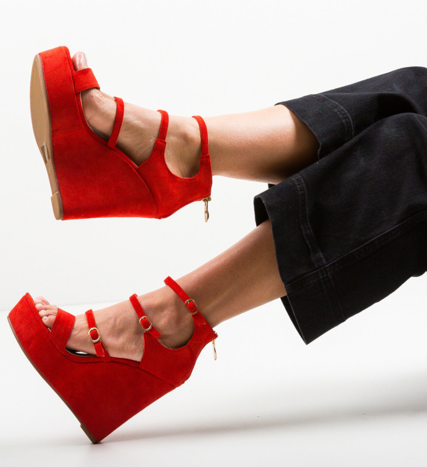 Ženske sandale Zagala Crvene