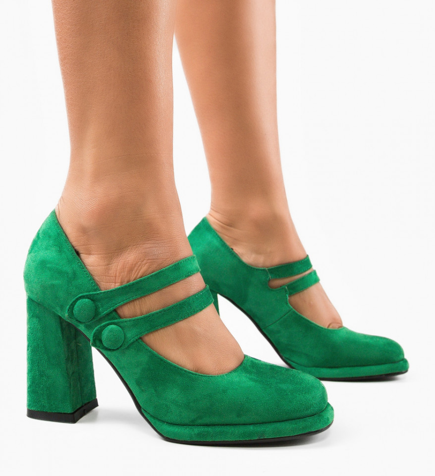 Ženske Cipele Vintage Zelene