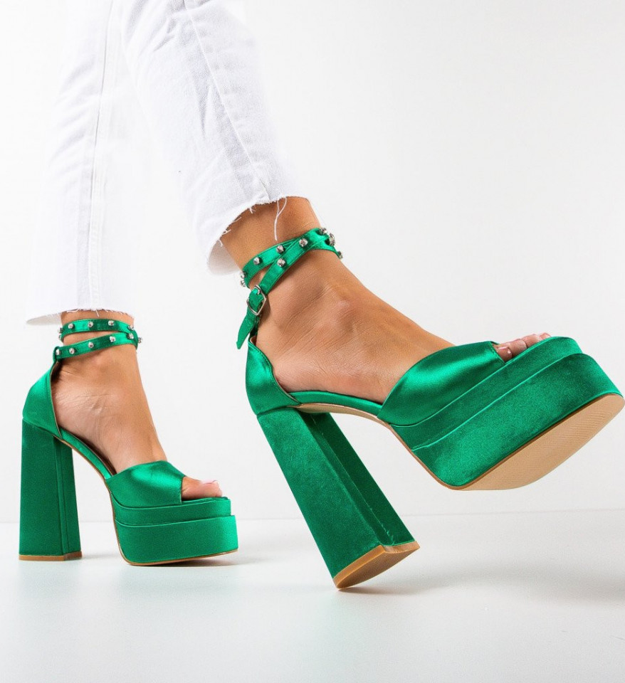 Ženske sandale Minin Zelene