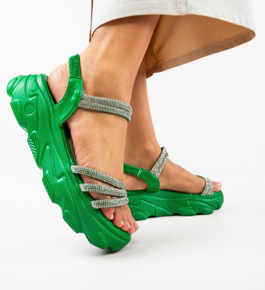 Ženske sandale Steat Zelene