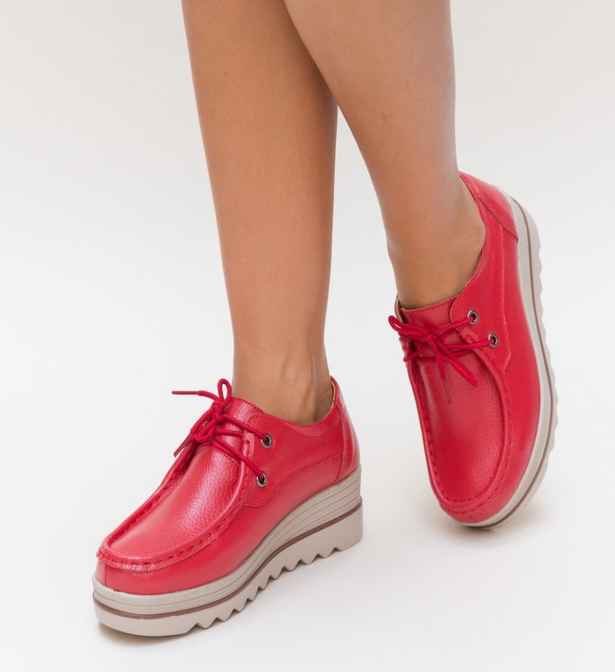 Piros Sagrio Casual Cipők