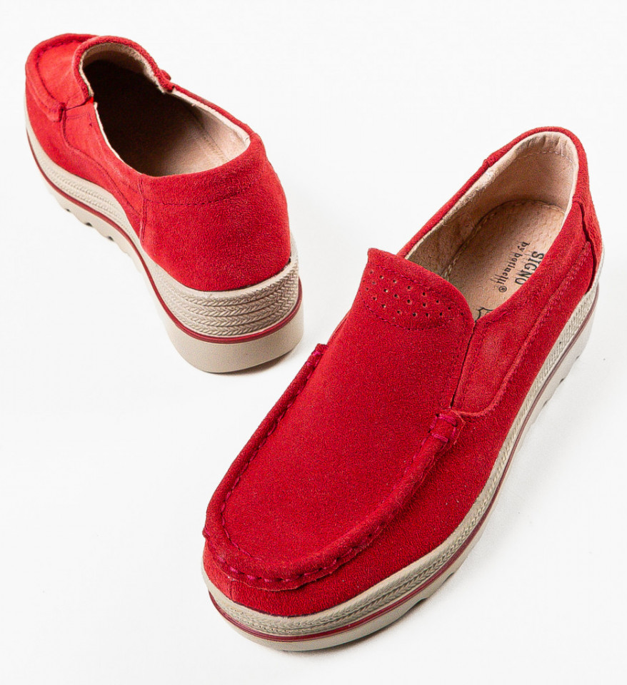 Piros Smirno Casual Cipők