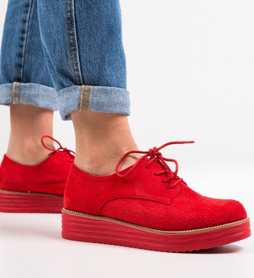 Piros Benit Casual Cipők