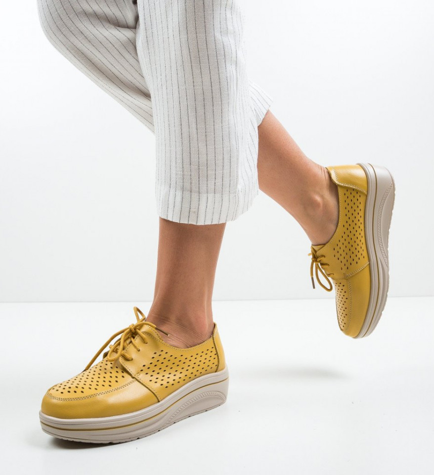 Sárga Litiani Casual Cipők