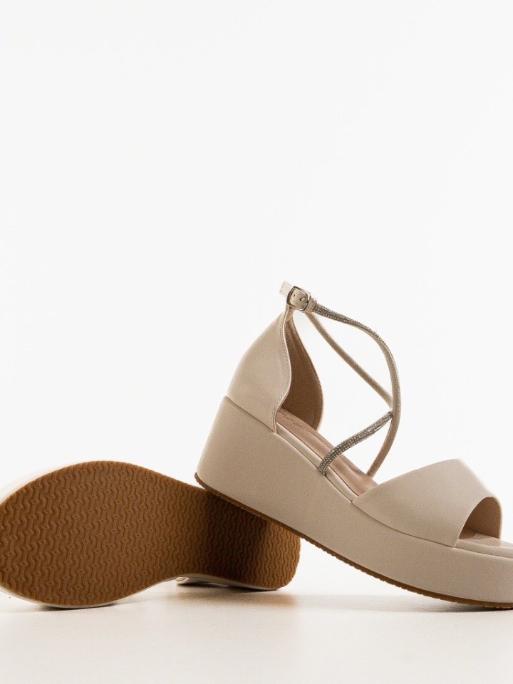 Fehér Moremio Platform Szandálok - Img 6