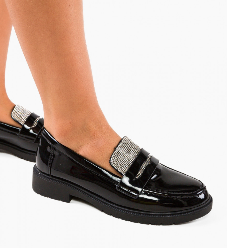Fekete Brand Casual Cipők