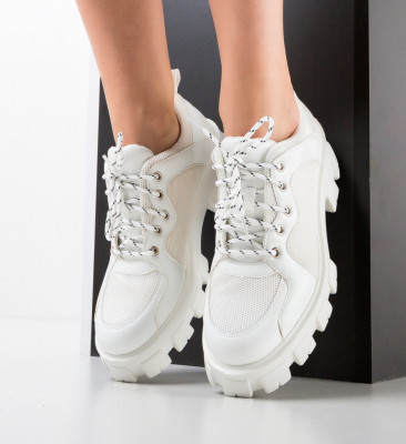 Fehér Power Casual Cipők
