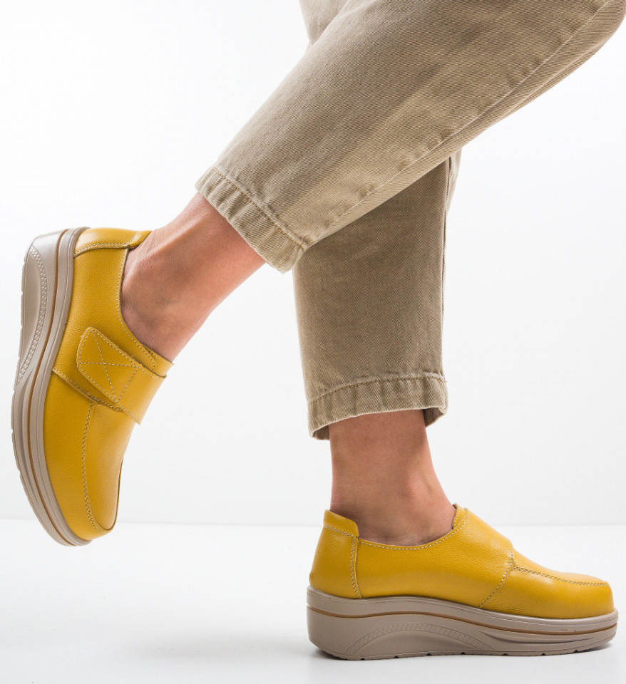 Καθημερινά παπούτσια Hausberg Κίτρινα