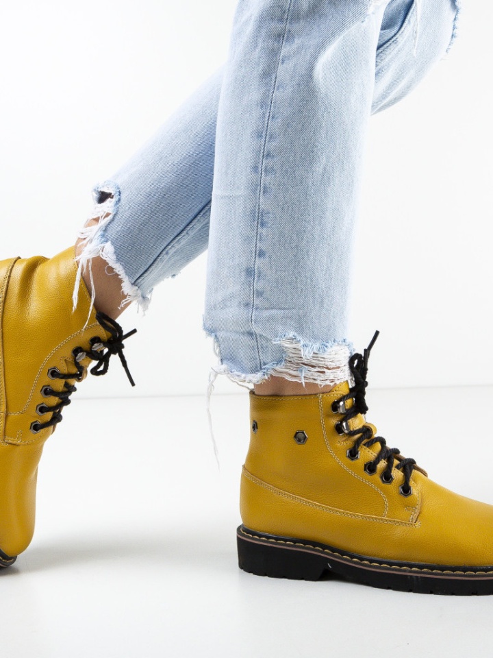 Μποτάκια Reiko Κίτρινα - Img 2